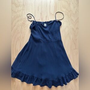 SUNDAY BEST STRAPPY RUFFLE MINI DRESS